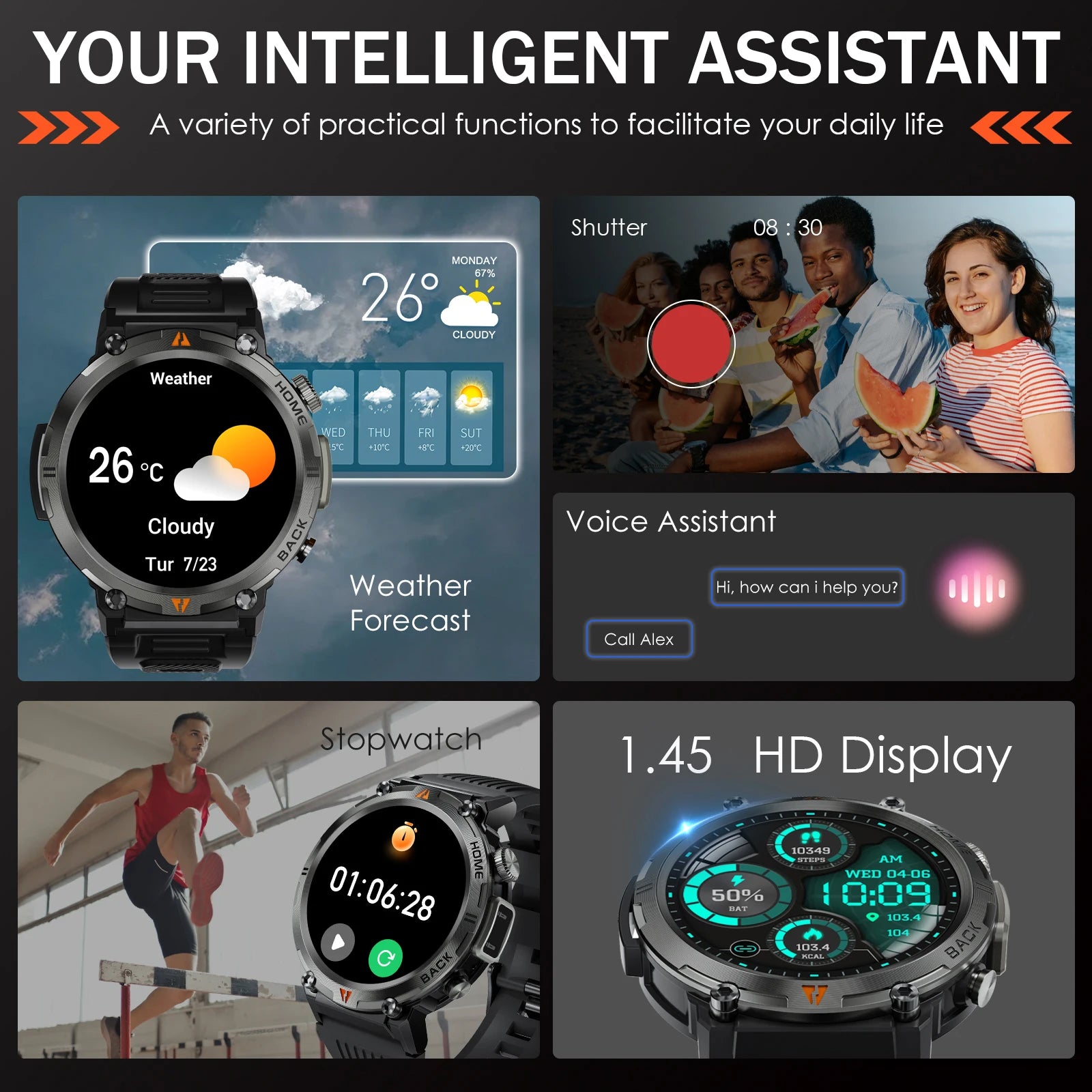 Bluetooth Call Smartwatch for Men