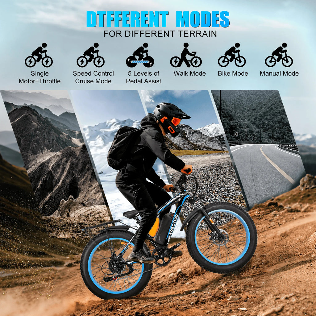 26" 1000w Electric Bike for Adults