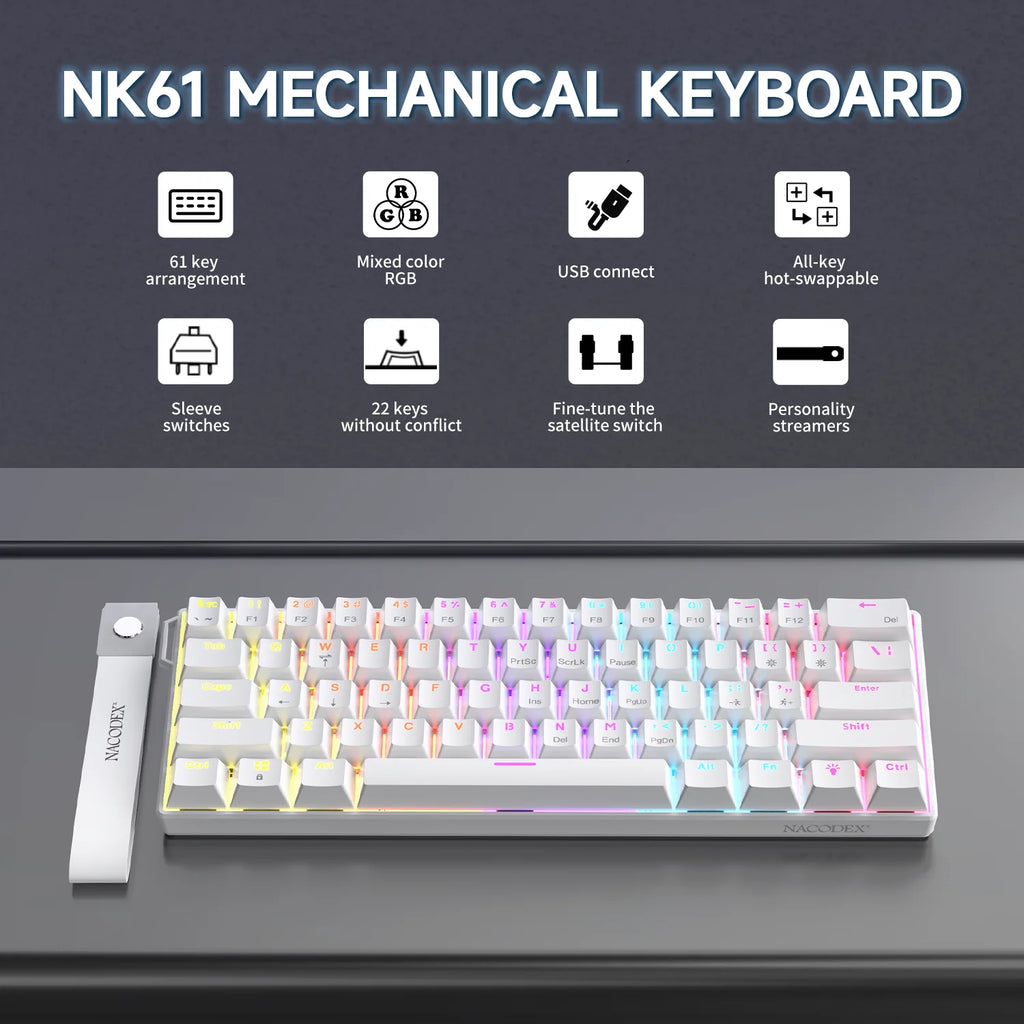 Wired Mechanical Keyboard, Mixed Back-light